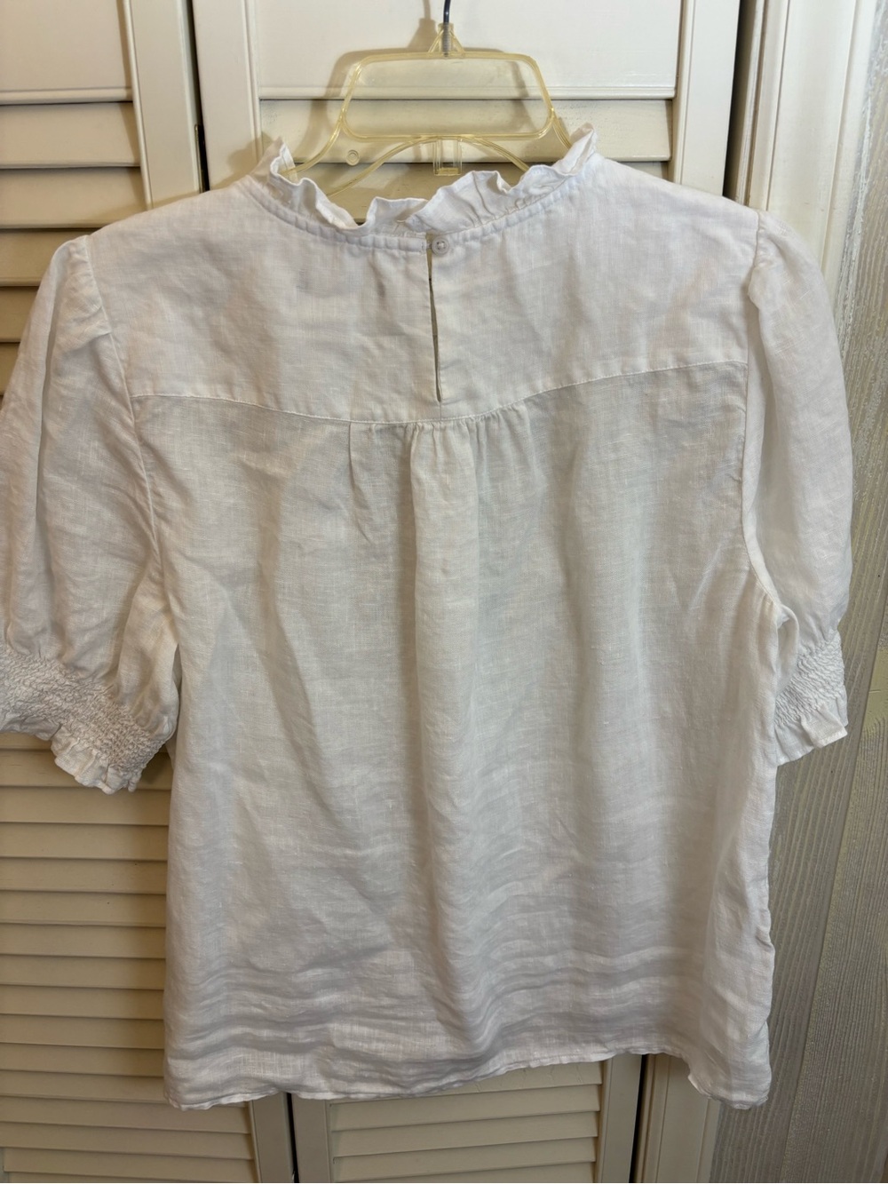 J.Crew Ruffle Neck & Smocked Sleeve Top - Picture 7 of 7